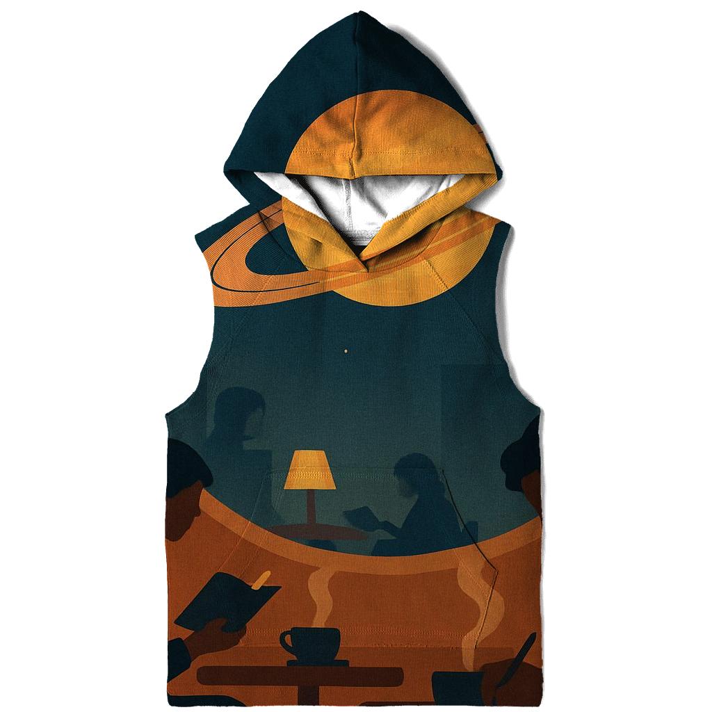 Saturn Cafe Window Scene printed hoodies