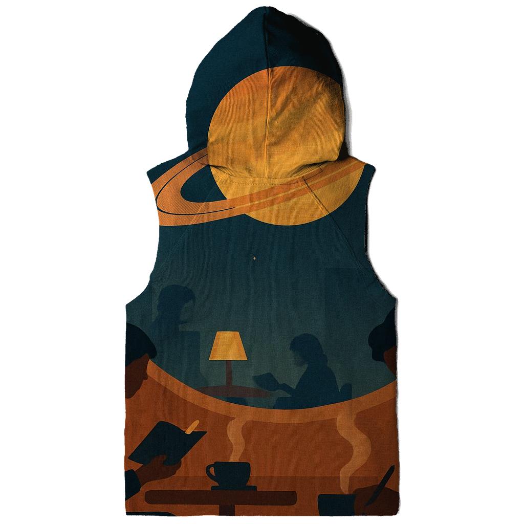 Saturn Cafe Window Scene printed hoodies