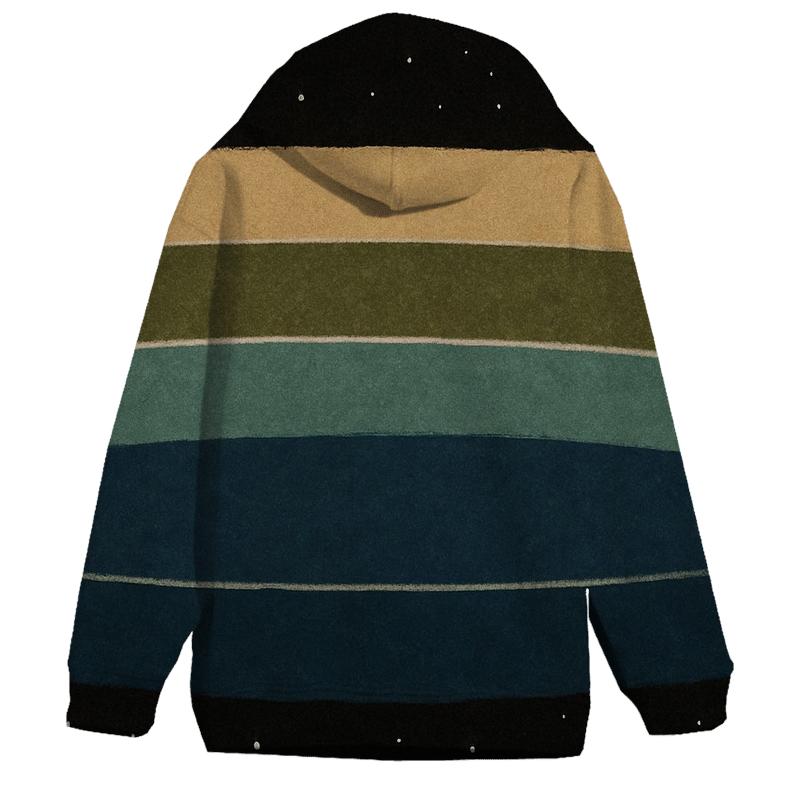 Ring Plane Horizon Strata embroidered hoodies