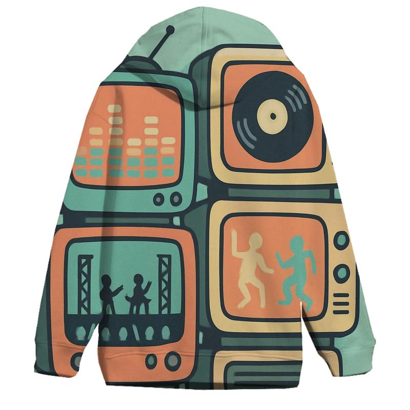 Retro TV Music Channel designer hoodies