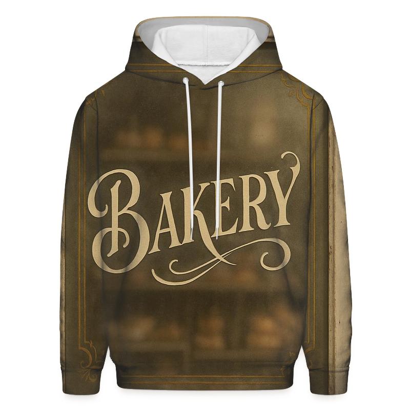 Antique Bakery Window Sign heavyweight hoodies