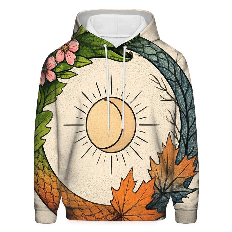 Forest Seasons Ouroboros Ring graphic hoodies