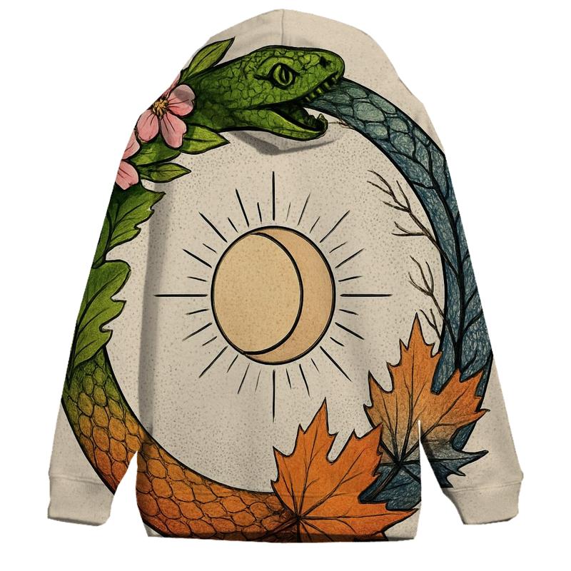 Forest Seasons Ouroboros Ring graphic hoodies