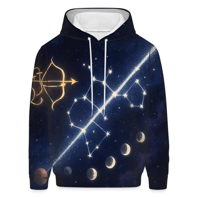 Sagittarius Galactic Arrow Path lightweight hoodies