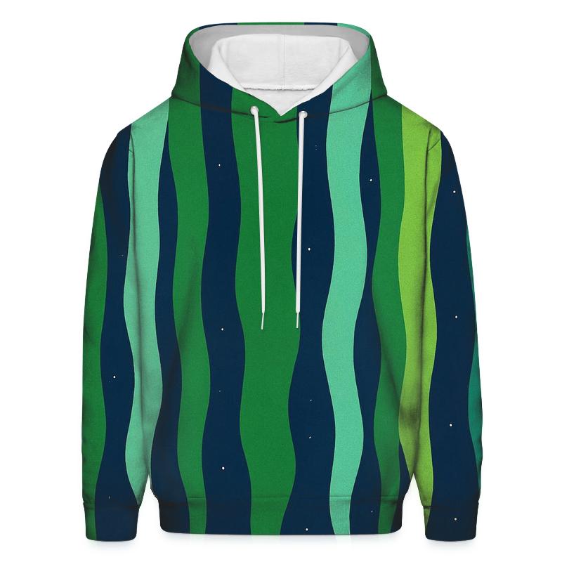 Aurora Curtain Overlap Bands printed hoodies