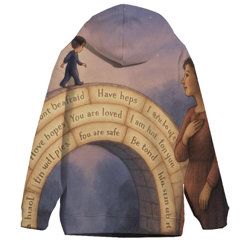 The Bridge Of Her Stories Crossing From Fear To Courage zip-up hoodies