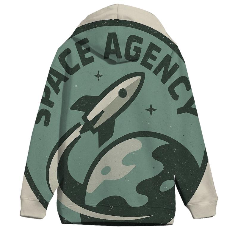Retro Space Age Travel Badge heavyweight hoodies