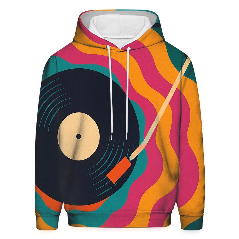 Psychedelic Record Spin custom hoodies
