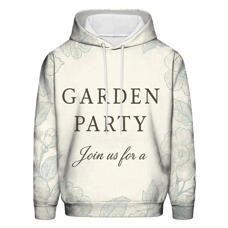 Vintage Garden Club Invitation Card heavyweight hoodies