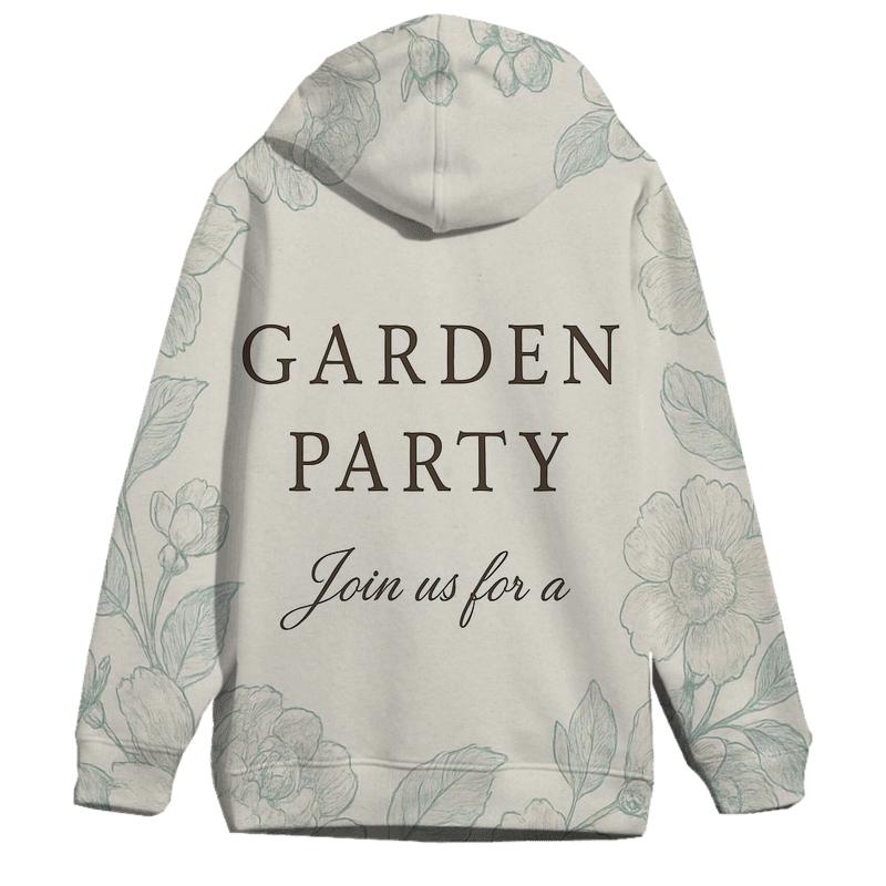 Vintage Garden Club Invitation Card heavyweight hoodies
