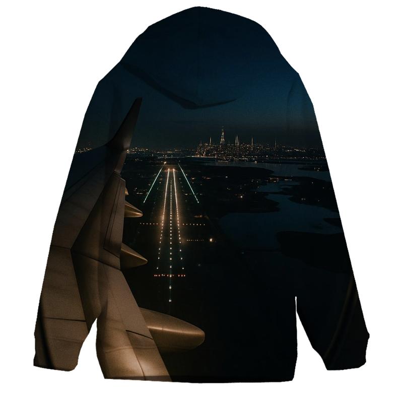 Night Landing Over Jamaica Bay Toward Manhattan hoodie designs