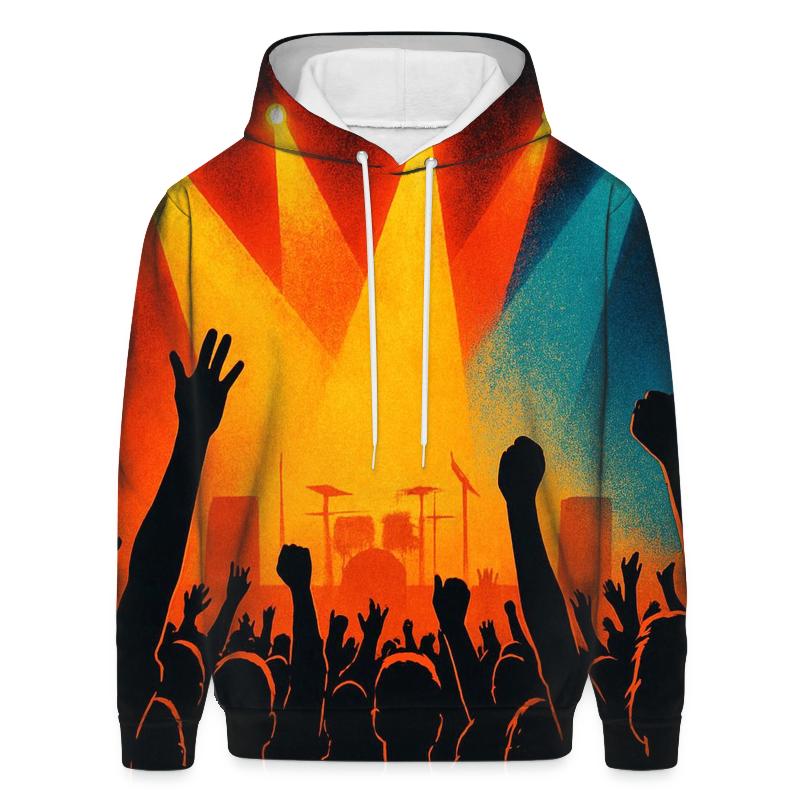 Stage Lights Silhouette Crowd graphic hoodies