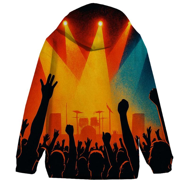 Stage Lights Silhouette Crowd graphic hoodies