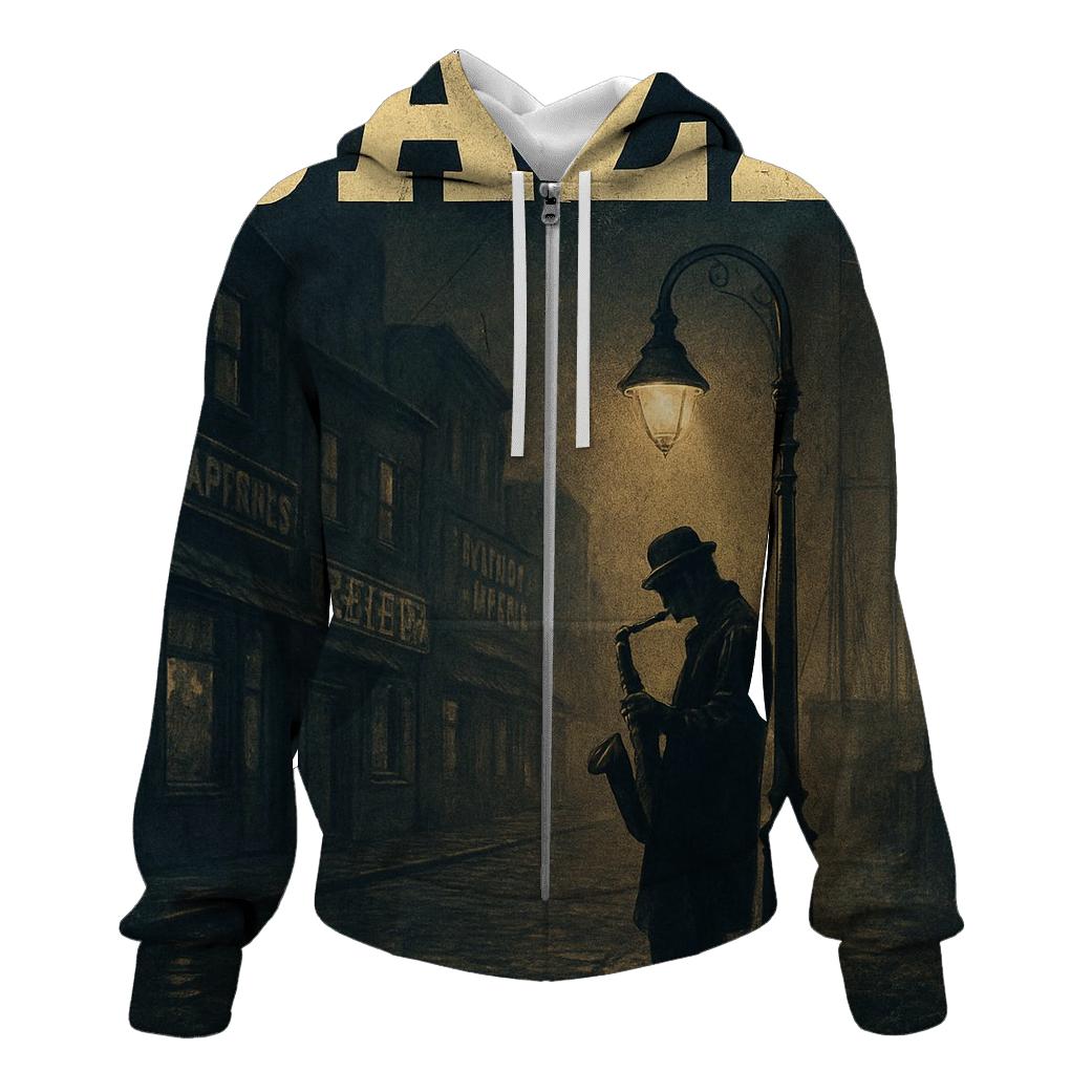 Old Harbor Night Jazz Poster hoodie styles