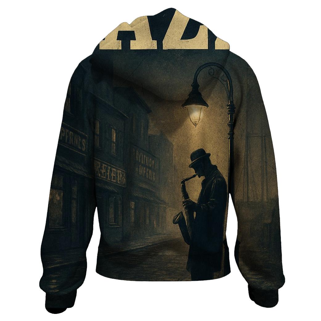 Old Harbor Night Jazz Poster hoodie styles