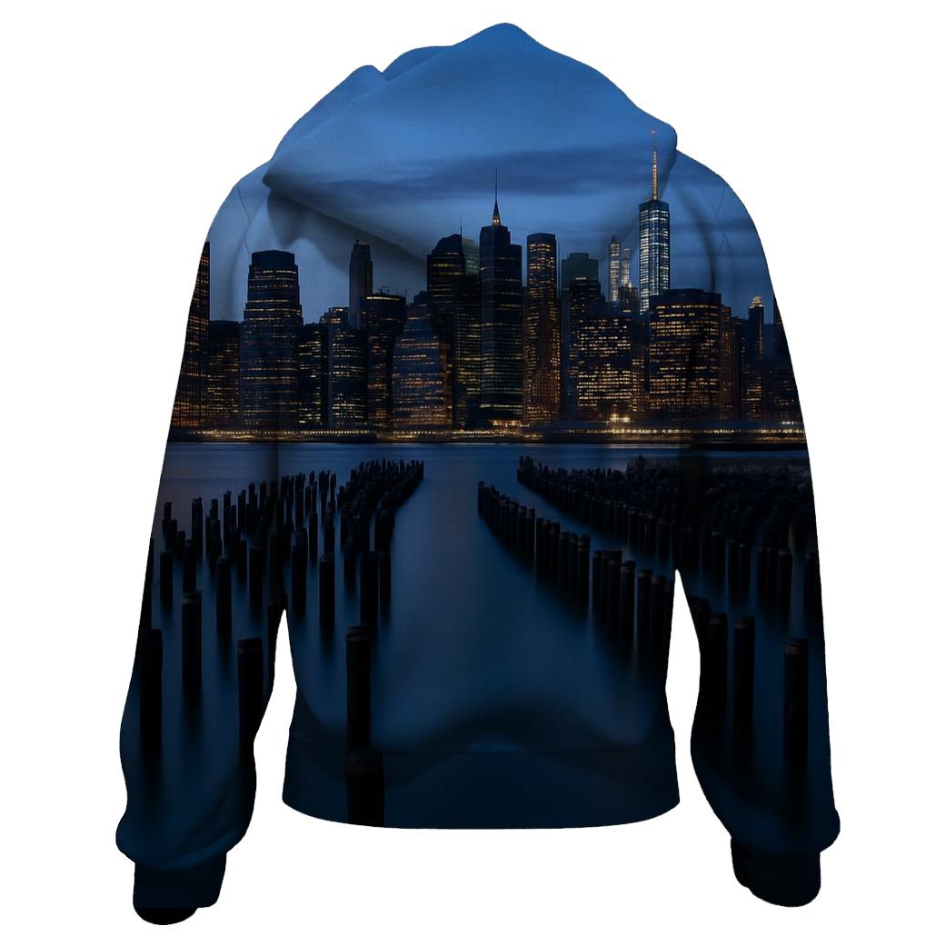 Blue Hour Reflections Over The East River hoodie styles
