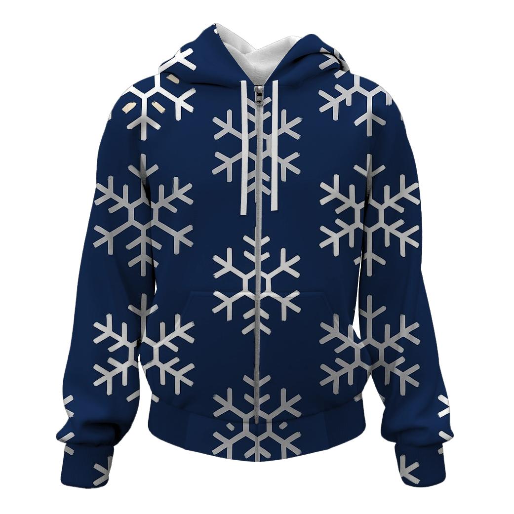 Snowflake Lattice Noel printed hoodies