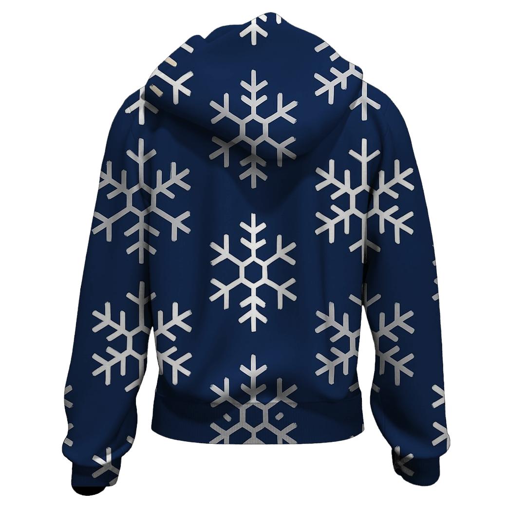 Snowflake Lattice Noel printed hoodies