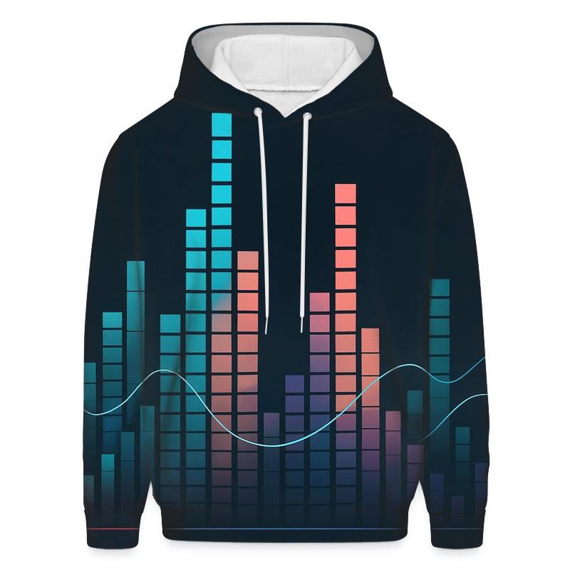 Floating Equalizer Cityscape designer hoodies