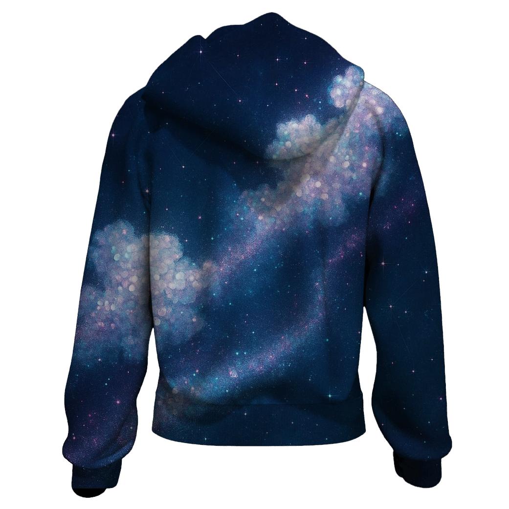 Nebula Sequin Drift zip-up hoodies
