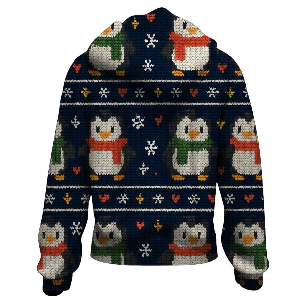 Polar Penguin Parade Bands Design heavyweight hoodies