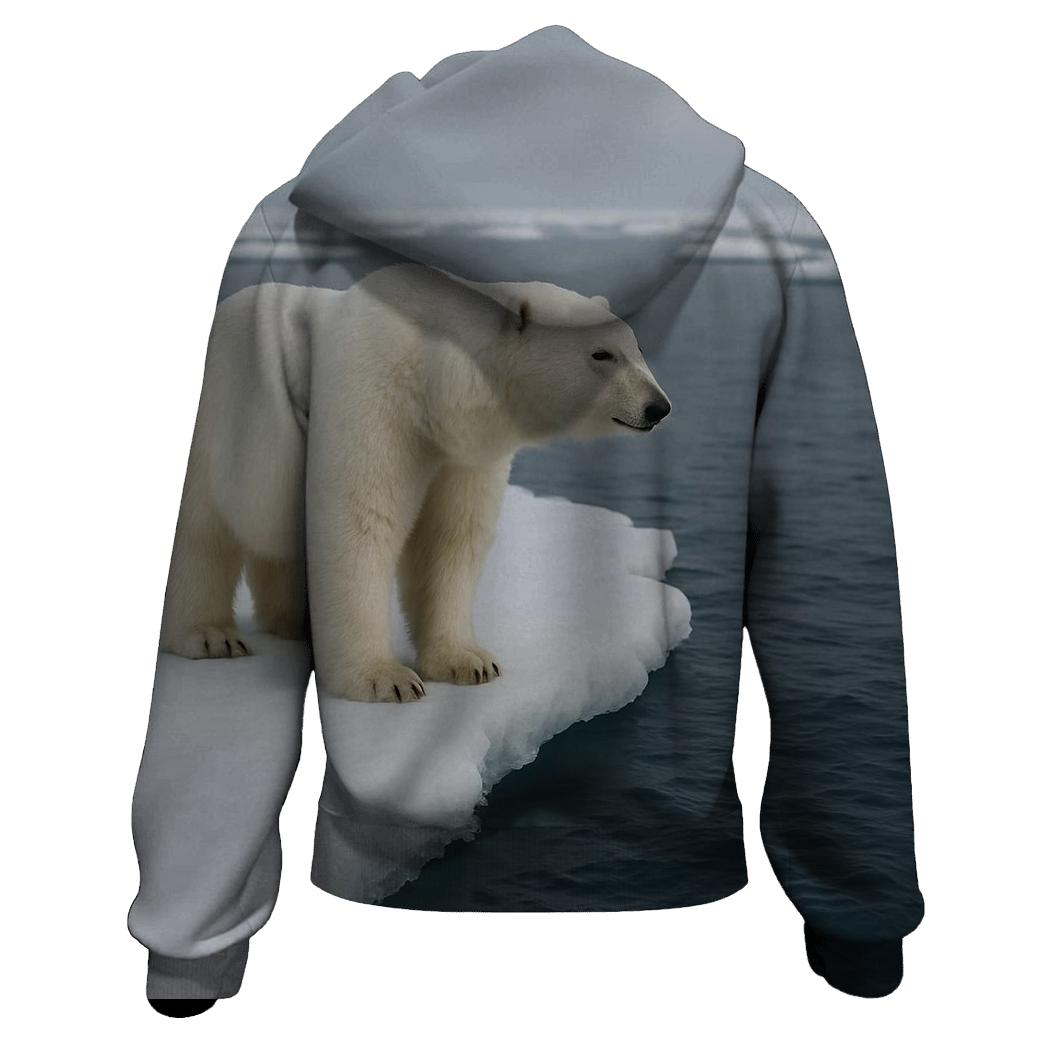 Ice Edge Vigil Polar Bear lightweight hoodies