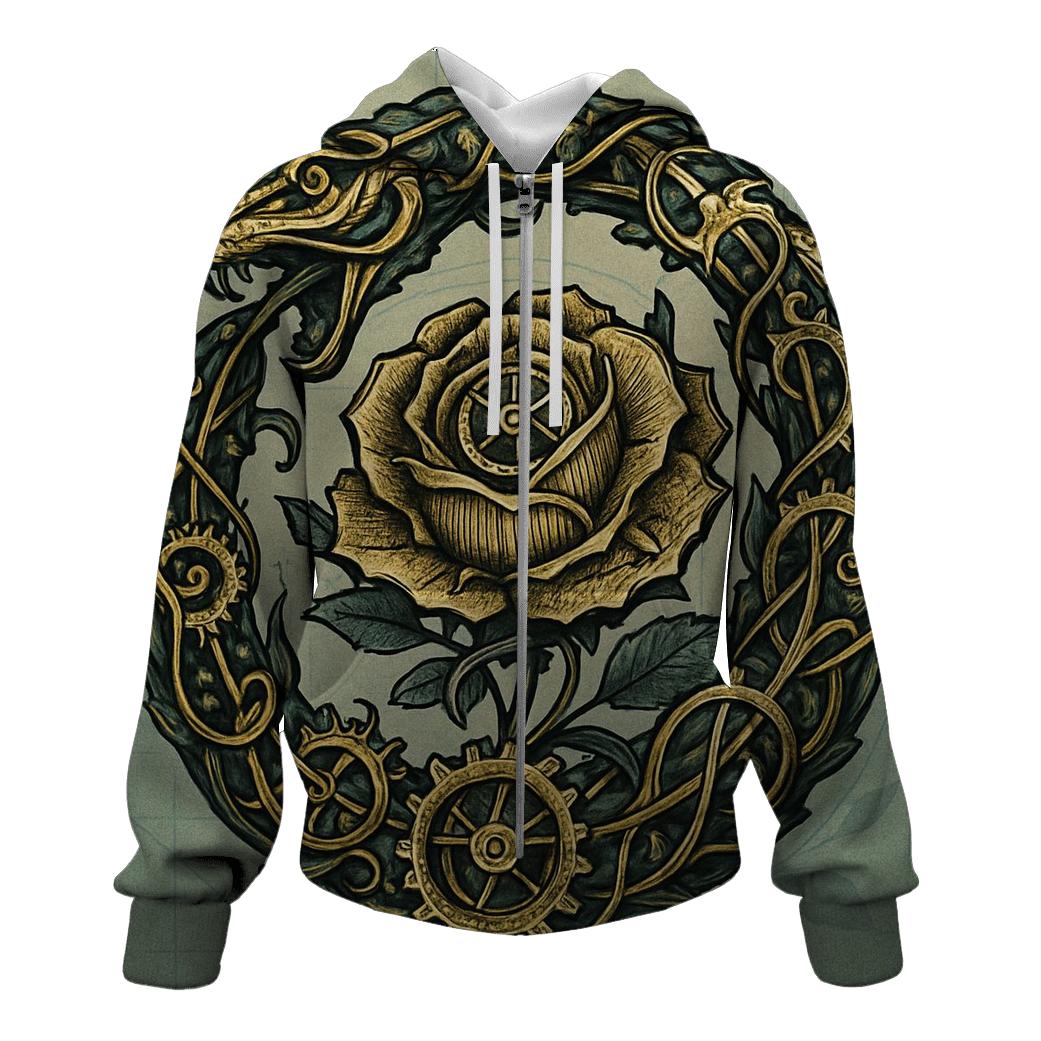 Mechanical Garden Ouroboros graphic hoodies