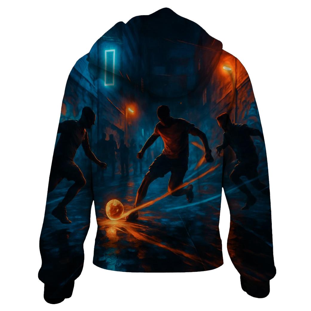 Midnight Street Soccer Glow designer hoodies