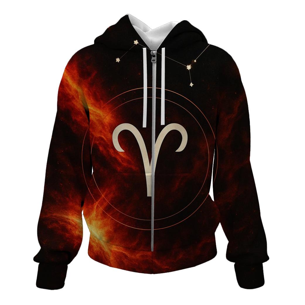 Aries Solar Storm Ram Sigil premium hoodies