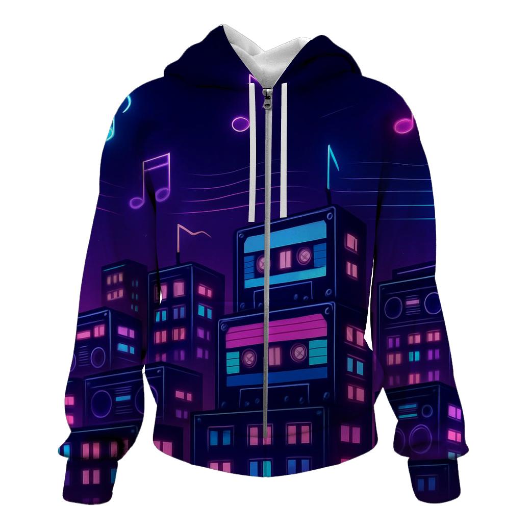 Neon Mixtape Skyline premium hoodies