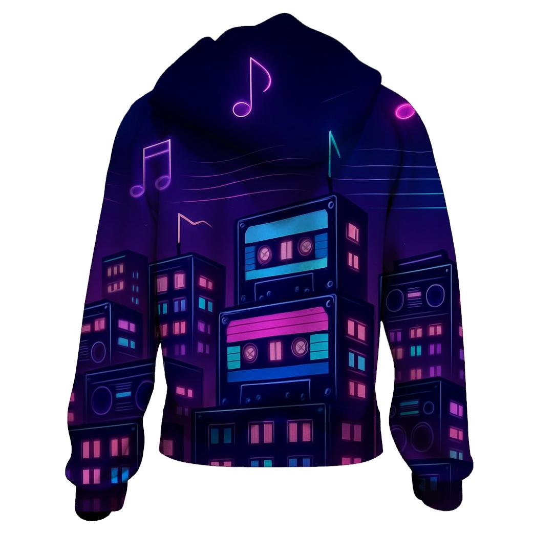 Neon Mixtape Skyline premium hoodies