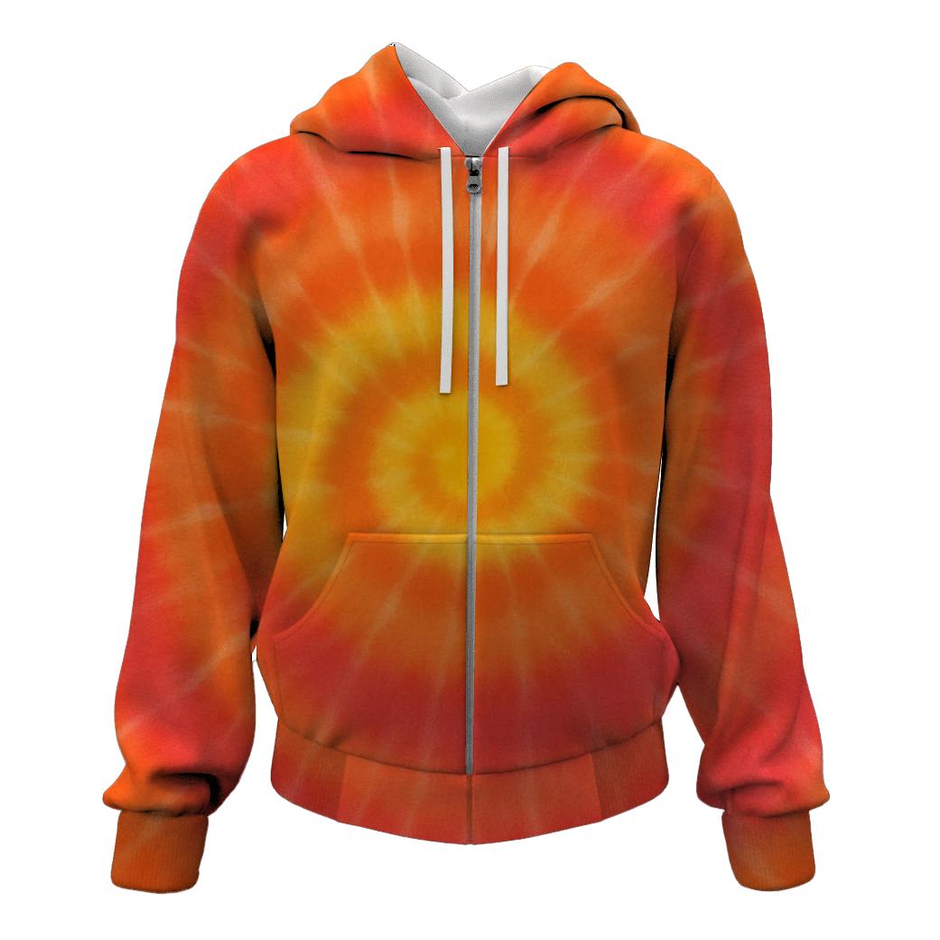 Solar Citrus Spiral Bullseye pullover hoodies