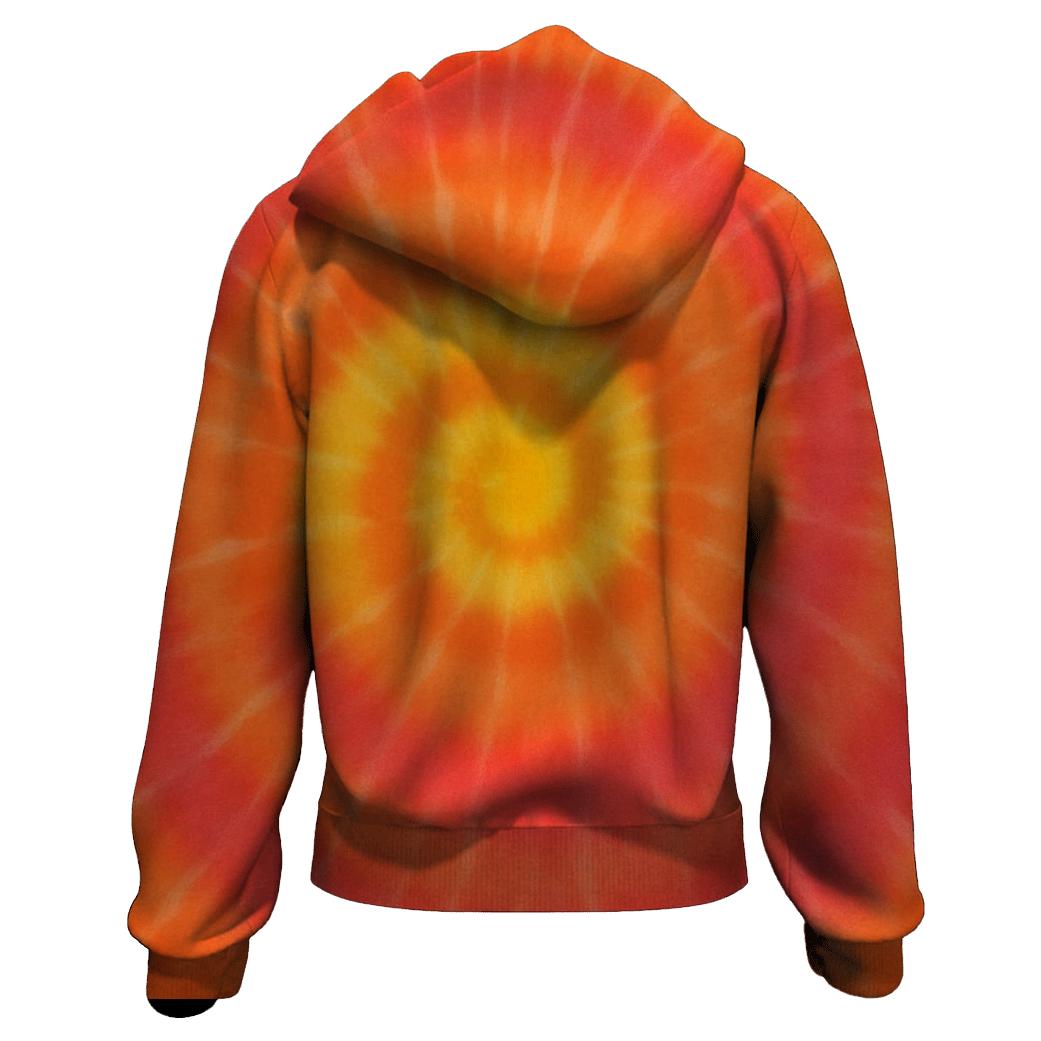 Solar Citrus Spiral Bullseye pullover hoodies