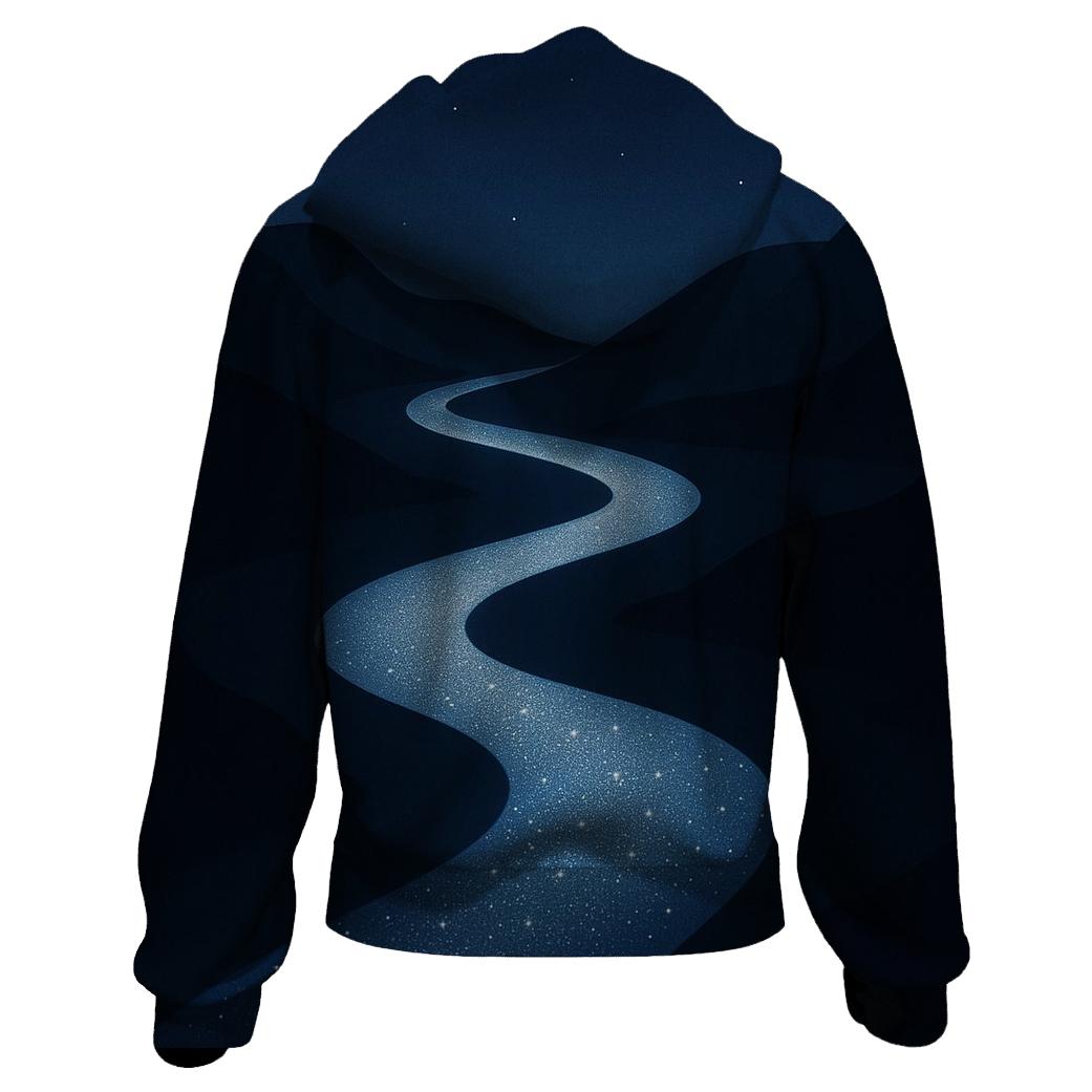 Starlit River Of Stillness zip-up hoodies