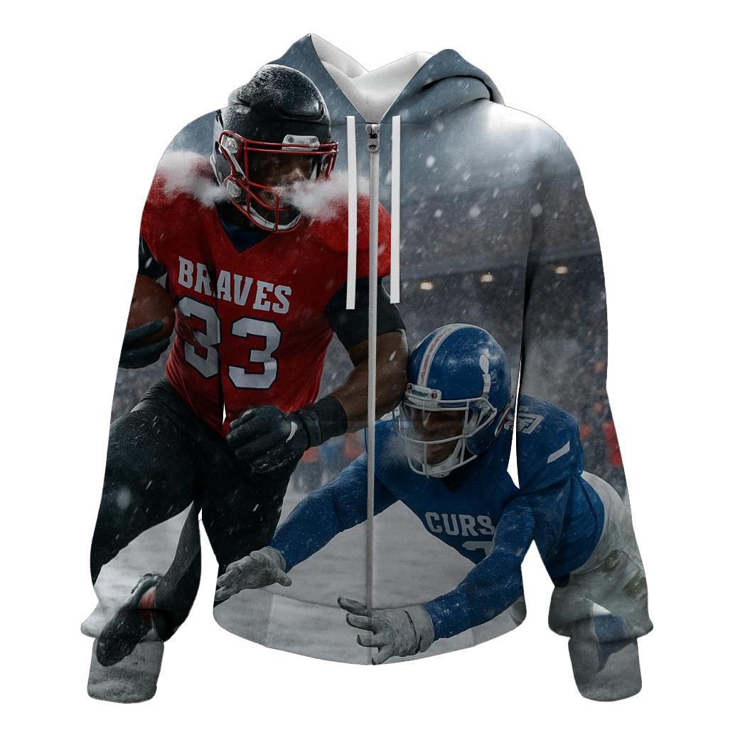 Frozen Yard Line Battle Braves Versus Cubs custom hoodies