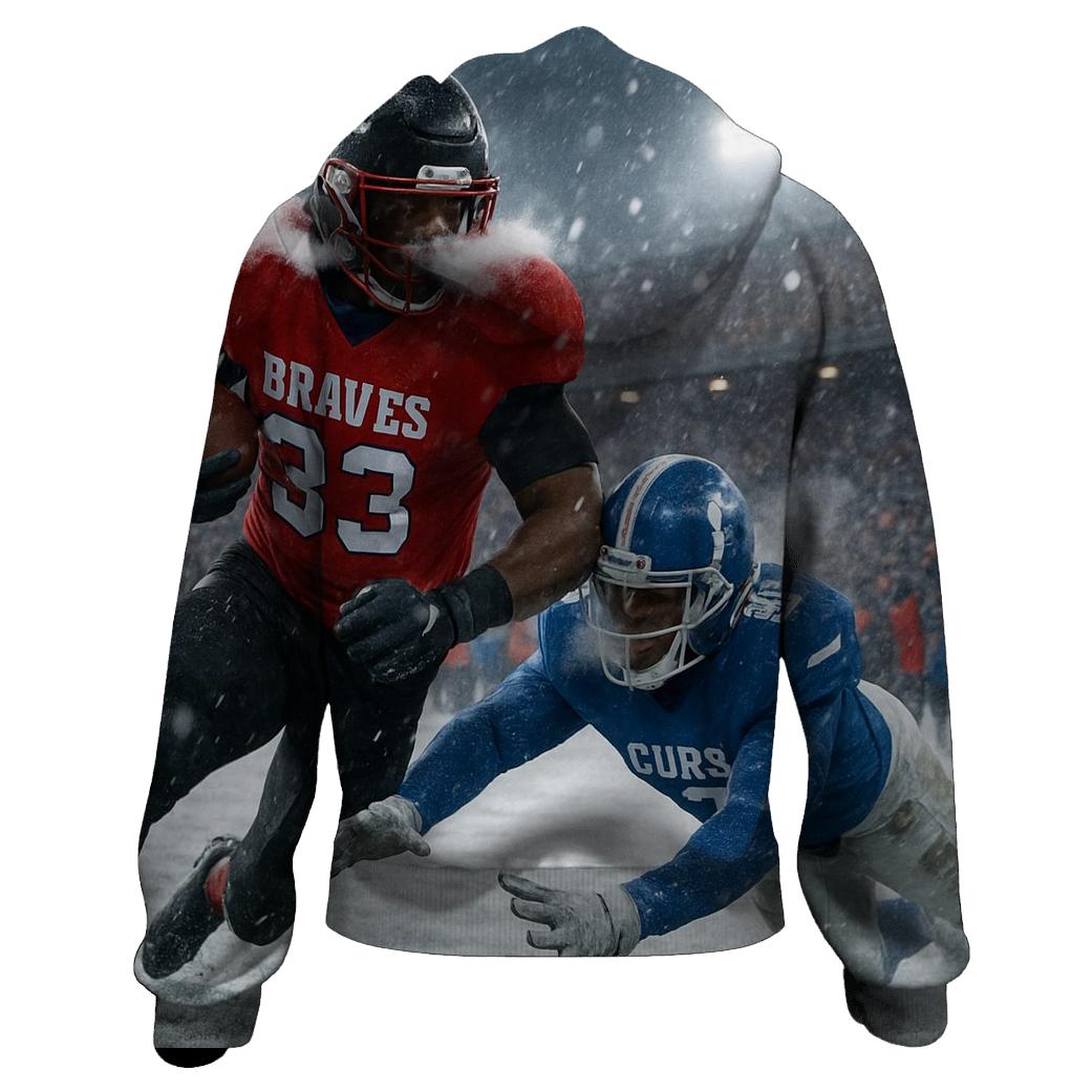 Frozen Yard Line Battle Braves Versus Cubs custom hoodies