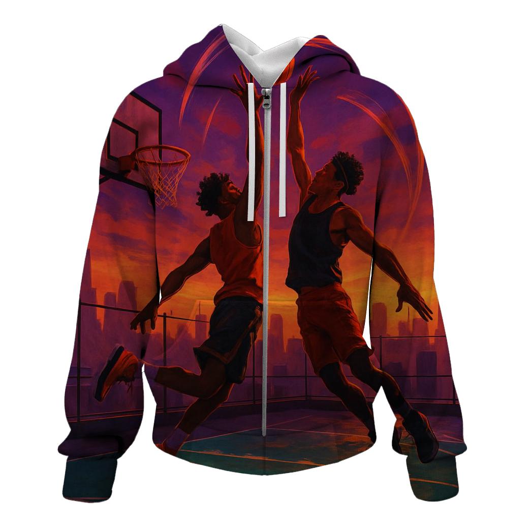 Urban Rooftop Basketball Clash hoodies fashion