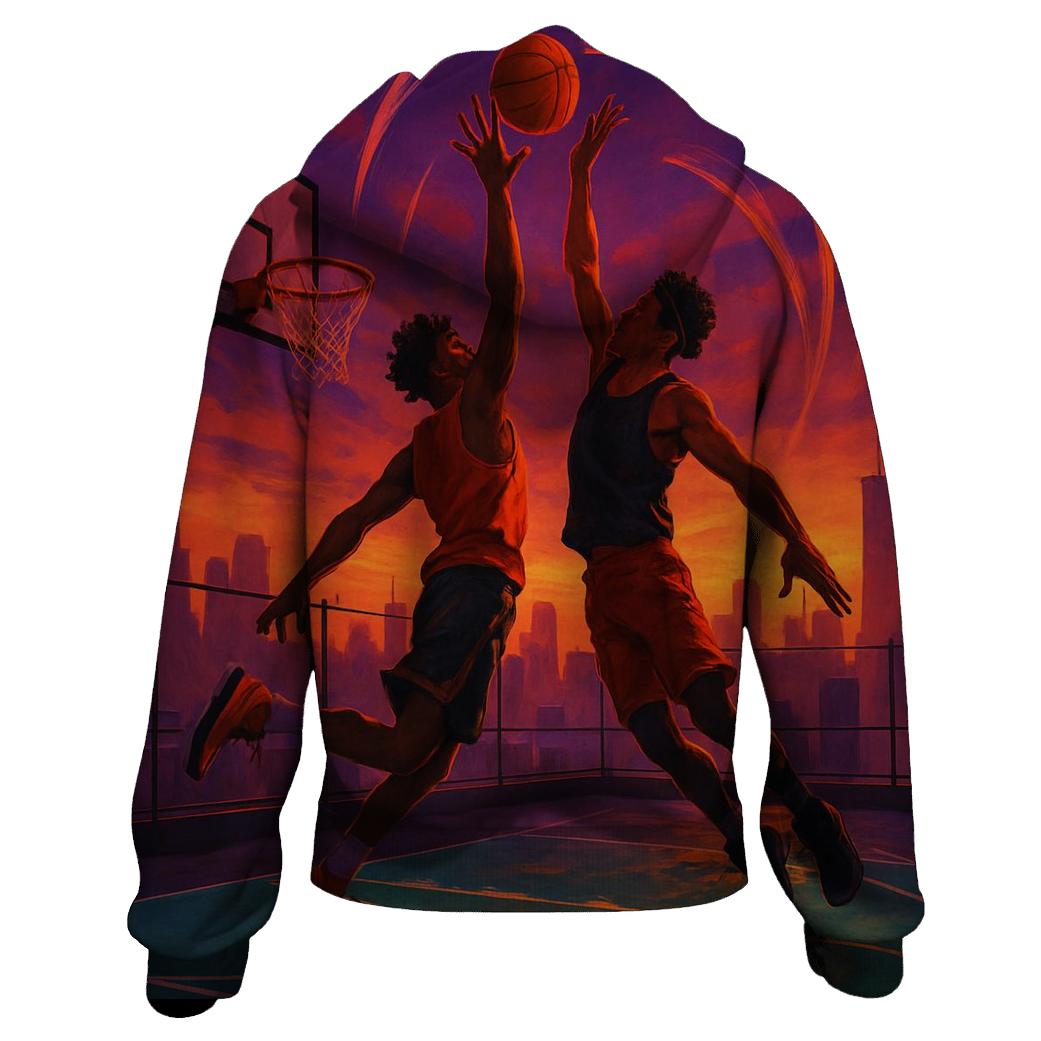 Urban Rooftop Basketball Clash hoodies fashion