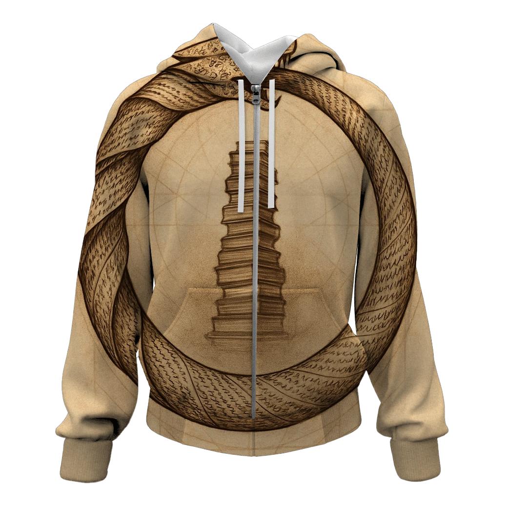 Library Of Endless Pages Ouroboros custom hoodies
