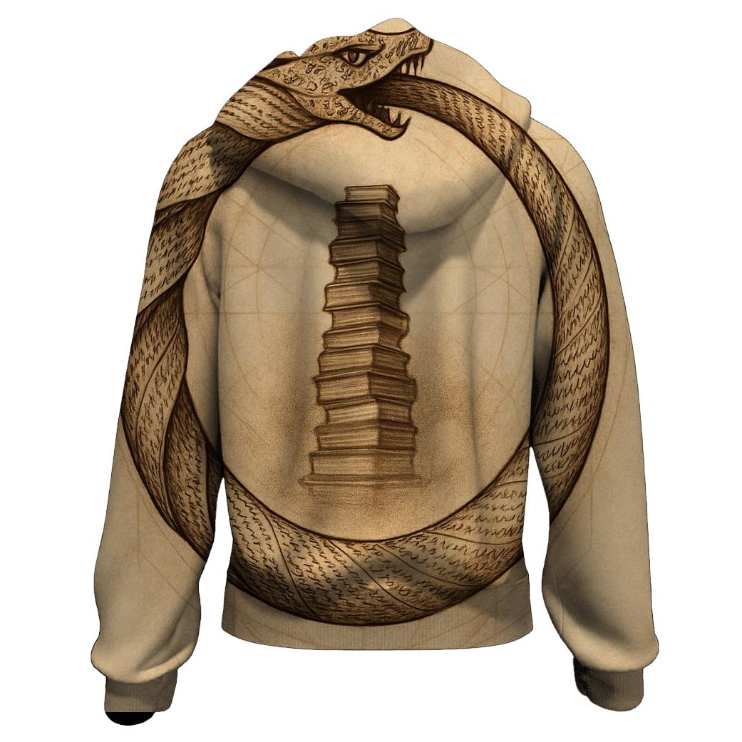 Library Of Endless Pages Ouroboros custom hoodies