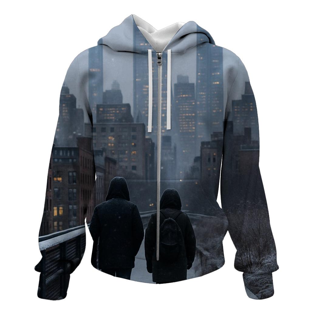 Snow Flurries Over Midtown From The High Line pullover hoodies