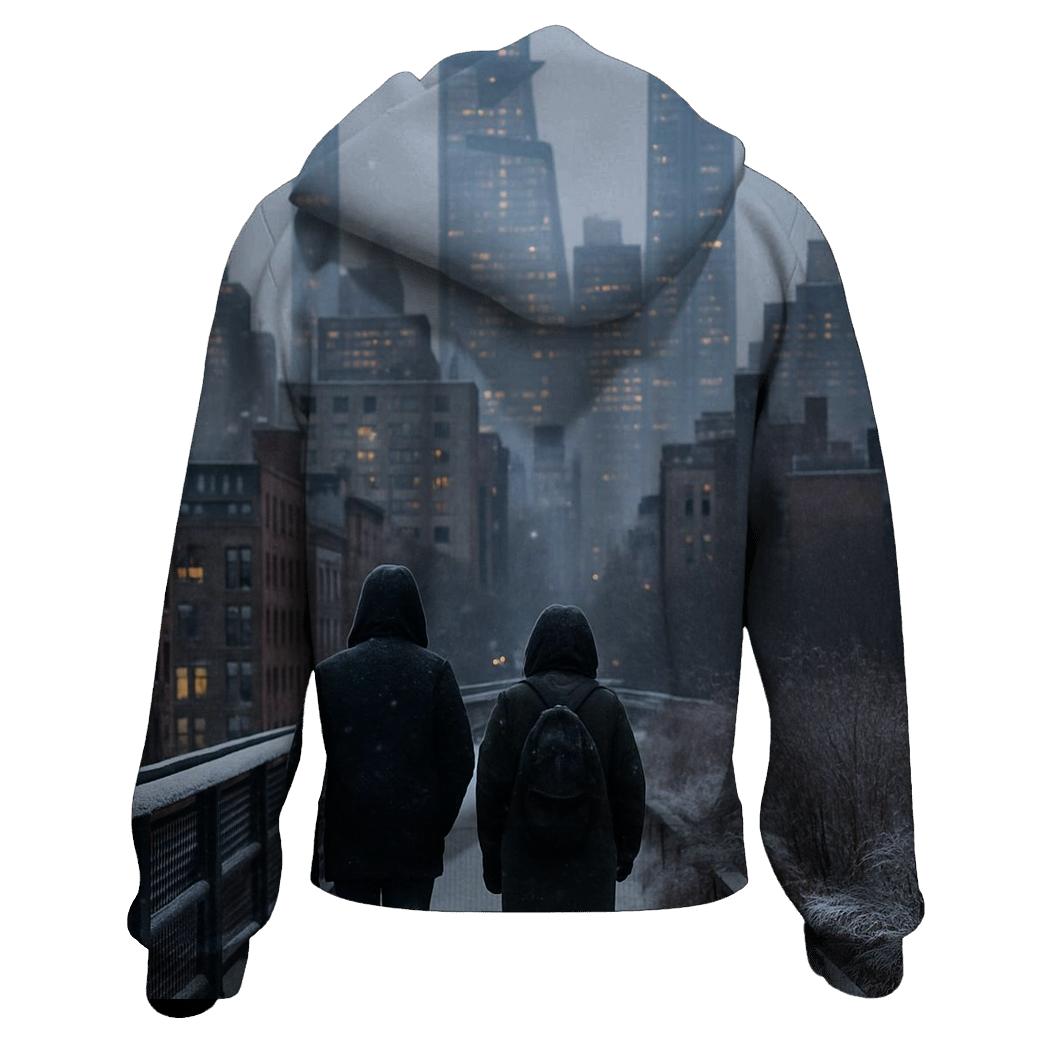 Snow Flurries Over Midtown From The High Line pullover hoodies