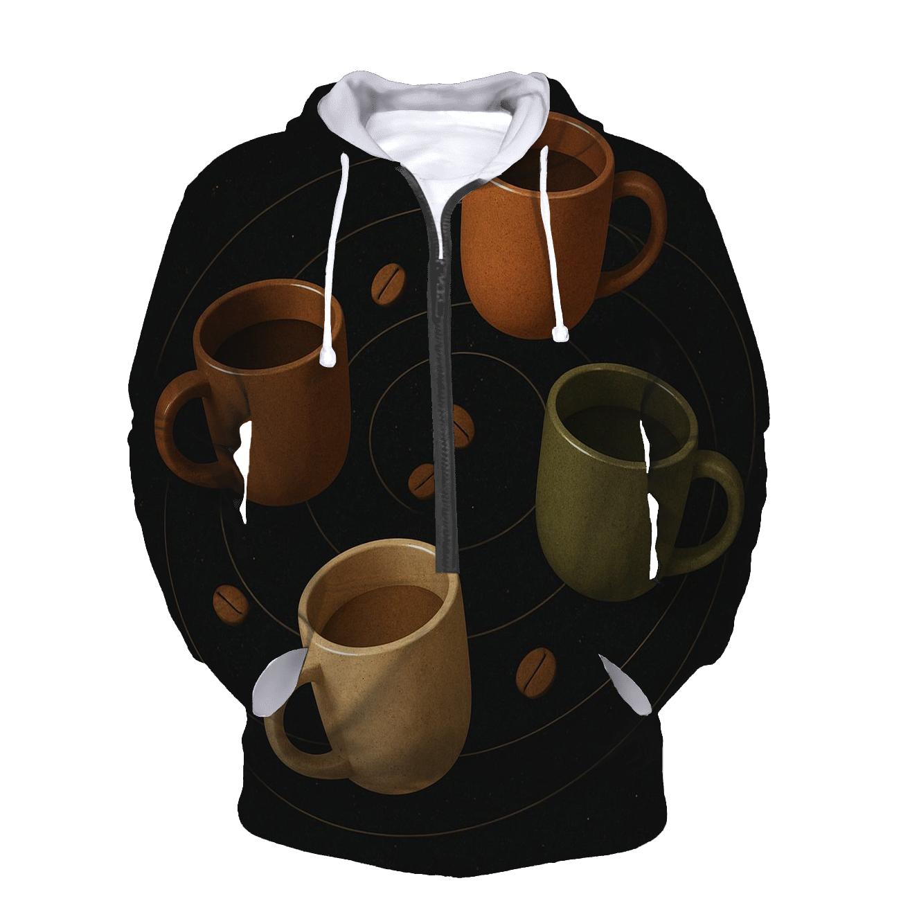 Orbiting Mugs Array premium hoodies