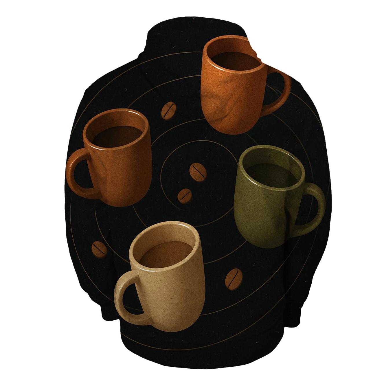 Orbiting Mugs Array premium hoodies