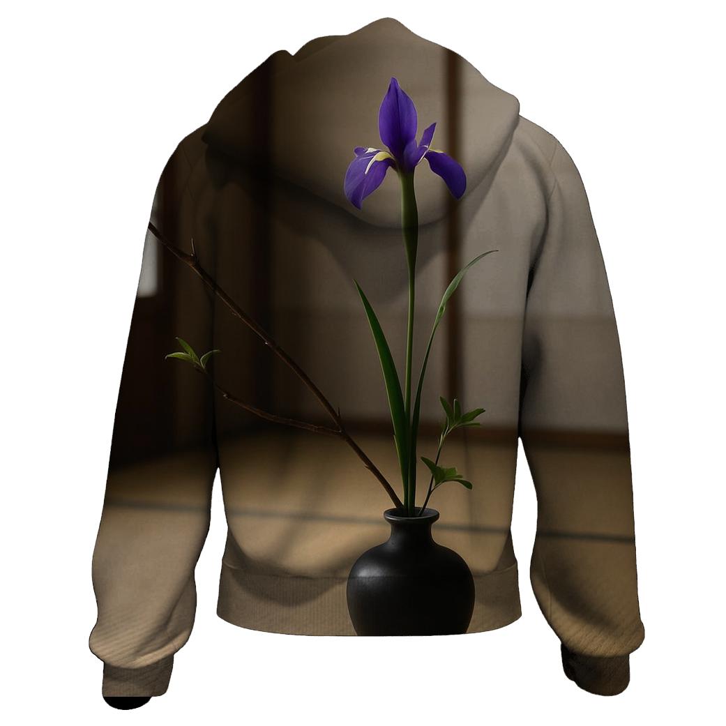 Ikebana Iris On Tatami Floor lightweight hoodies