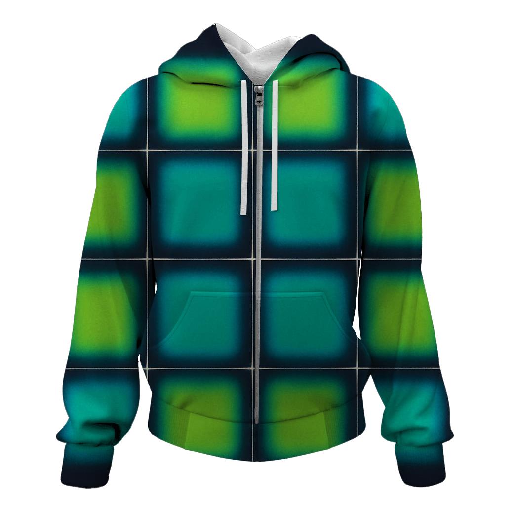 Neon Night Itajime Grid designer hoodies