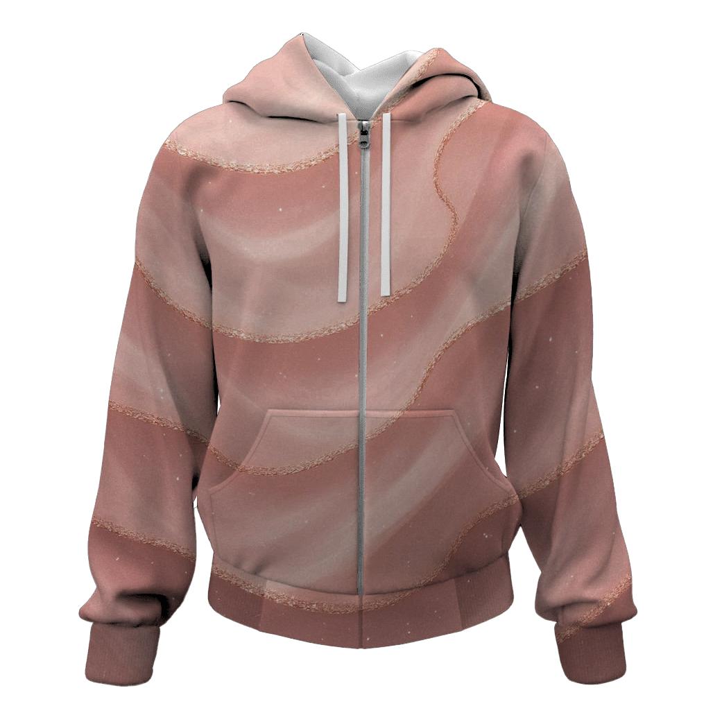 Rose Quartz Glitter Veil hoodies fashion
