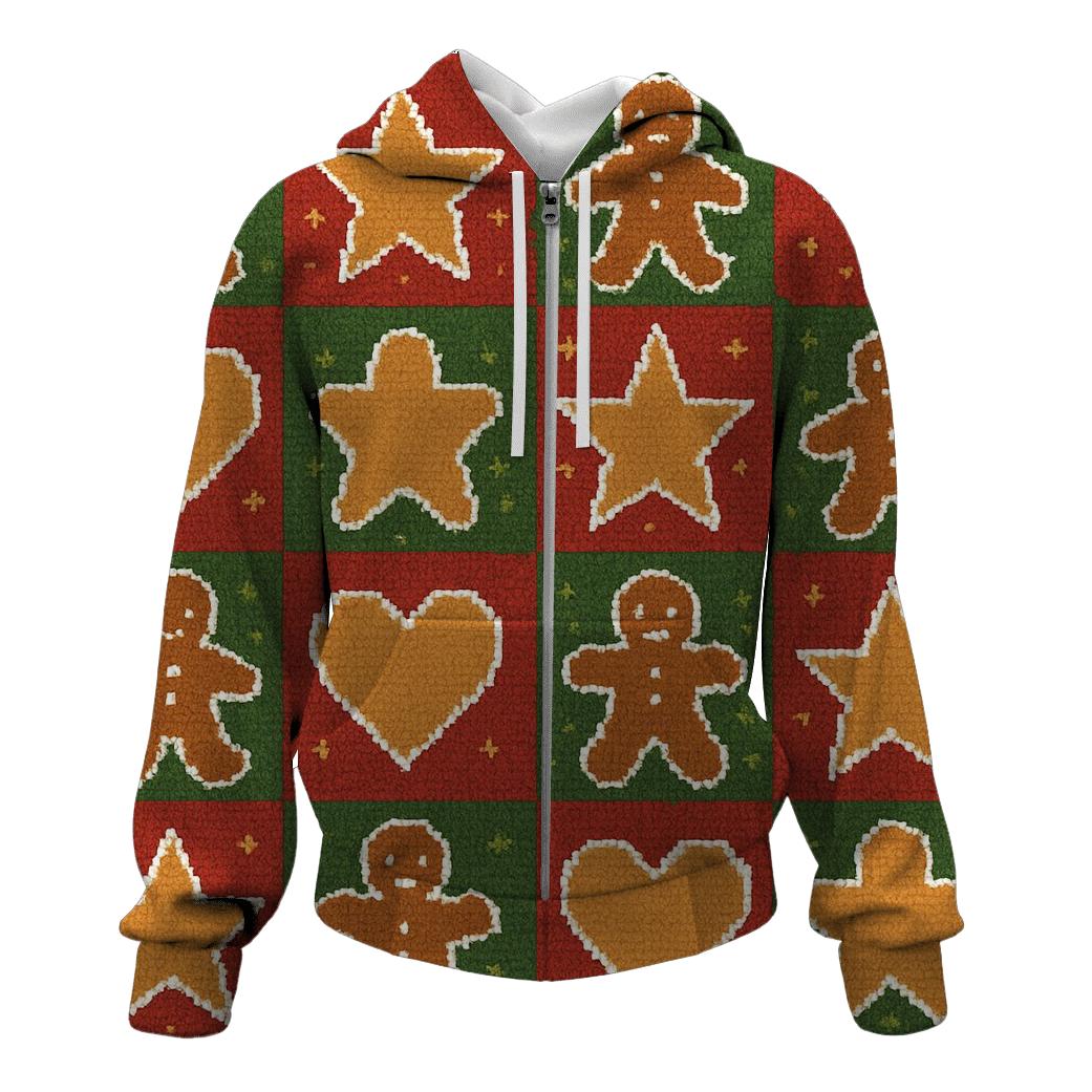 Gingerbread Cookie Chaos Checker Design graphic hoodies
