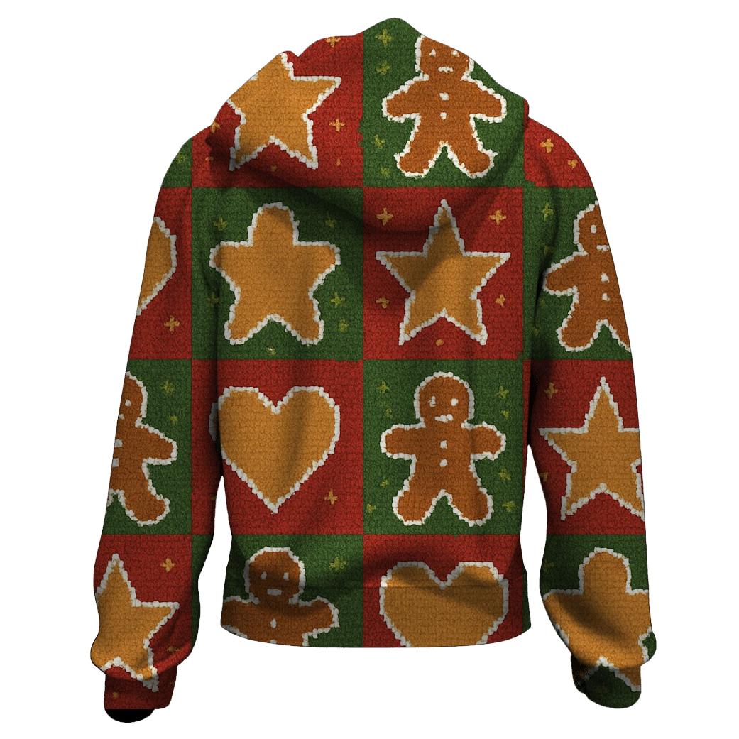 Gingerbread Cookie Chaos Checker Design graphic hoodies