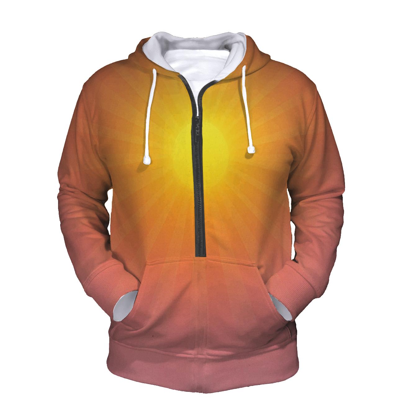 Citrus Sky Gradient zip-up hoodies